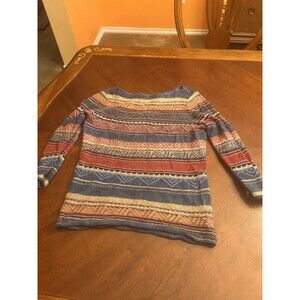 LAUREN RALPH LAUREN Multicolor Aztec Knit Sweater Size S